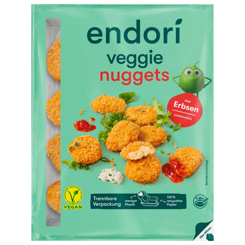 Endori Veggie Nuggets aus Erbsen vegan 180g